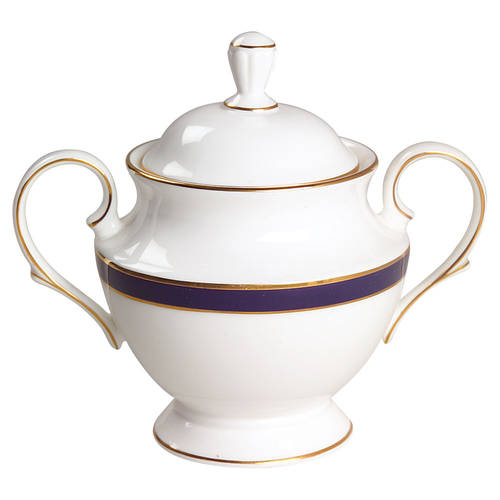 Federal Cobalt Sugar Bowl & Lid