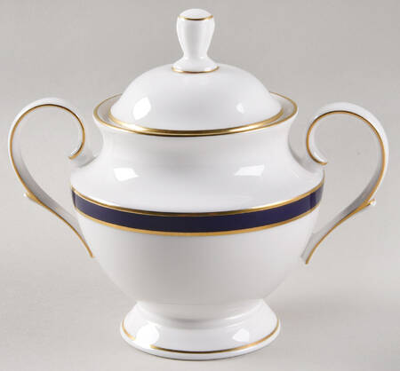 Federal Cobalt Sugar Bowl & Lid by Lenox