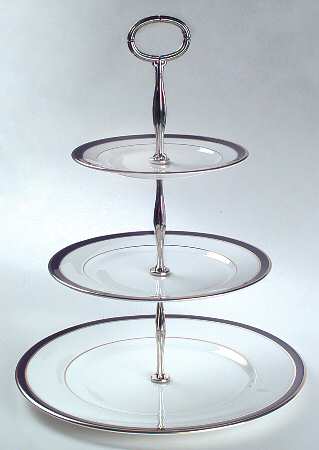 Federal Cobalt 13 7/8"-14 1/4" 3-Tiered Serving Tray(DP,SP,BB) HC