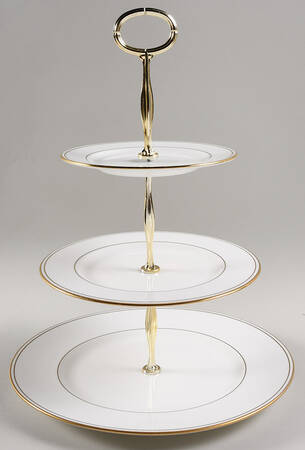 Federal Gold (Discontinued 2005) 13 7/8"-14 1/4" 3-Tiered Serving Tray(DP,SP,BB) HC