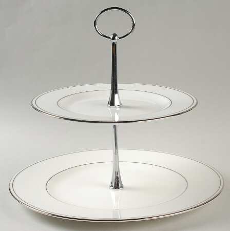 Federal Platinum 2 Tiered Serving Tray (Dinner & Salad Plate)