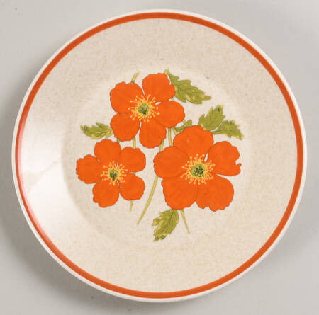 Fire Flower Bread & Butter Plate