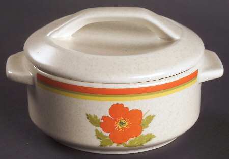 Fire Flower Individual Casserole & Lid