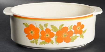 Fire Flower 10" Oval Open Casserole