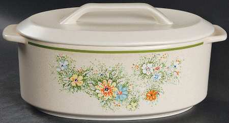 Floral Fantasy 2.5 Quart Oval Covered Casserole