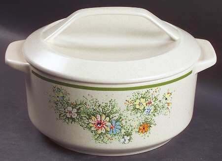 Floral Fantasy 1.25 Qt Round Covered Casserole