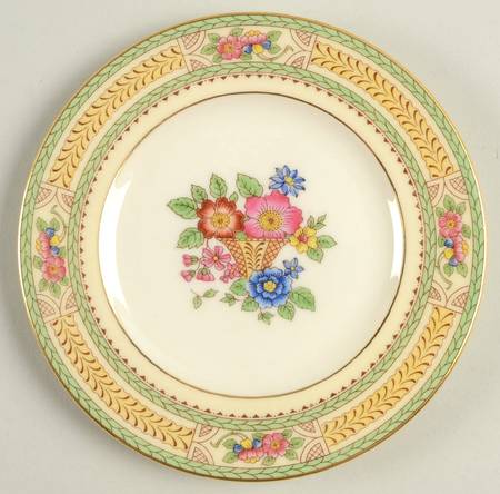 Floralia (Green Yellow Wreath) Bread & Butter Plate