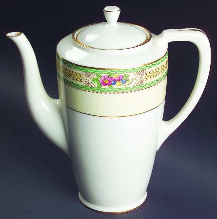 Floralia (Green Yellow Wreath) Coffee Pot & Lid