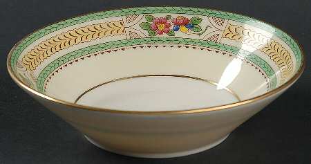 Floralia (Green Yellow Wreath) Coupe Cereal Bowl