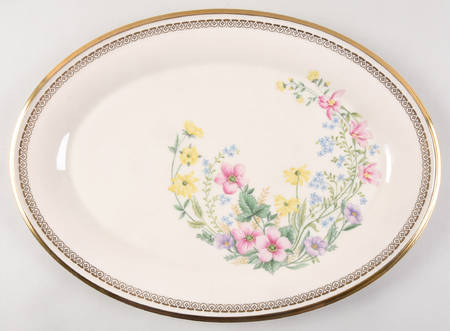 Flower Song 16" Oval Serving Platter