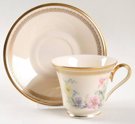 Flower Song Footed Cup & Saucer Set