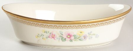 Flower Song 10" Oval Vegetable Bowl