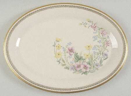 Flower Song 17" Oval Serving Platter