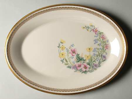 Flower Song 14" Oval Serving Platter