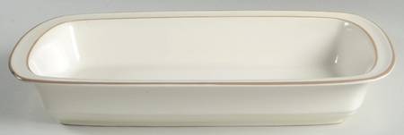 Beige Pinstripes (For the Beige) 13"  Rectangular Baker