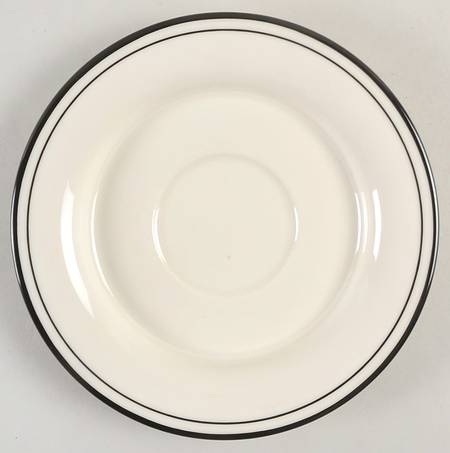 Black Pinstripes (For the Black) Saucer