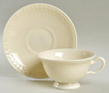 Fontaine White Footed Cup & Saucer Set
