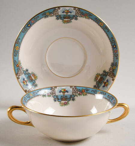 Fountain Flat Cream Soup Bowl & Saucer Set