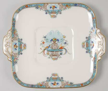 Fountain Square Handled Cake Plate