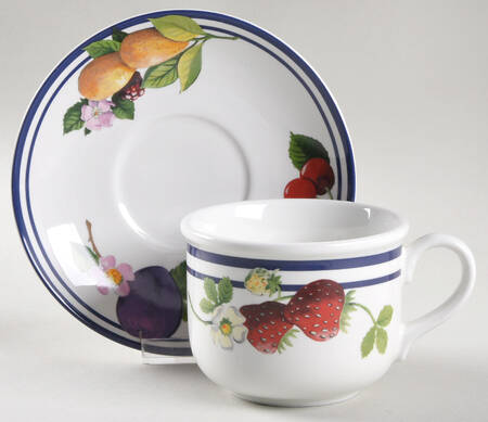 Fruit Groves Flat Cup & Saucer Set