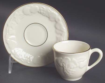 Fruits of Life Flat Demitasse Cup & Saucer Set