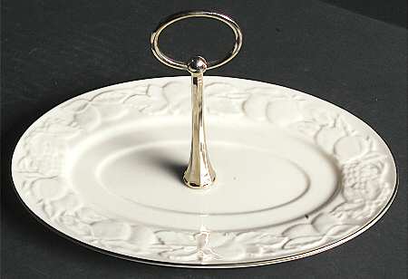 Fruits of Life Oval Serving Plate with Handle