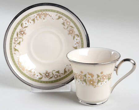 Fresh Meadow Footed Demitasse Cup & Saucer Set