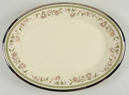 Fresh Meadow 14" Oval Serving Platter