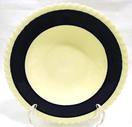 Gadroon Cobalt Blue Rim Cereal Bowl
