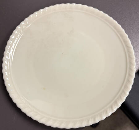 Gadroon Off White Saucer for Cream Soup Bowl