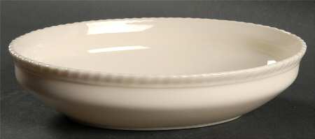Gadroon Off White 9" Oval Vegetable Bowl