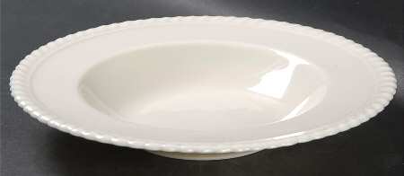 Gadroon Off White Rim Soup Bowl