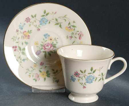 Garden Party Footed Cup & Saucer Set