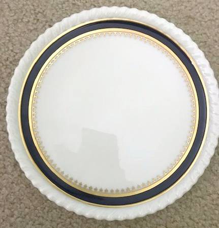 Georgian Blue Saucer for Cream Soup Bowl