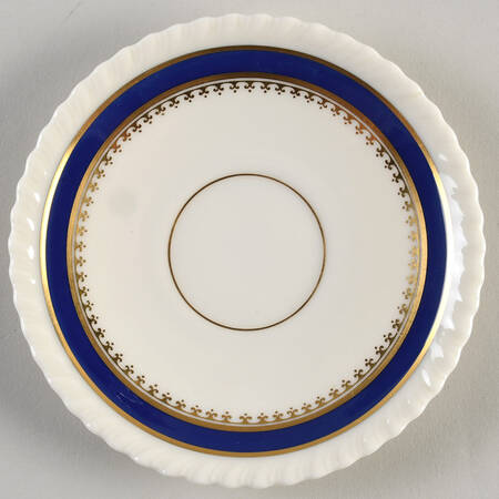 Georgian Blue Saucer for Bouillon Cup