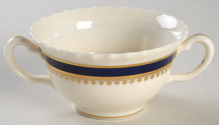 Georgian Blue Footed Bouillon Cup