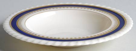 Georgian Blue Rim Fruit/Dessert (Sauce) Bowl