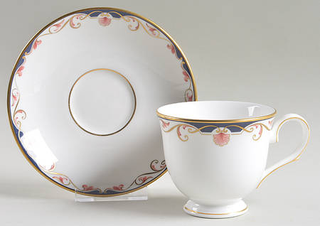 Georgian Shell Footed Cup & Saucer Set