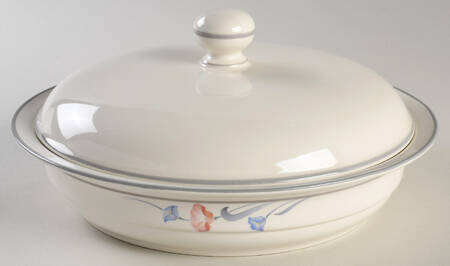 Glories on Grey Round Covered Vegetable-Uses RV9 as Base + C2CVL by Lenox