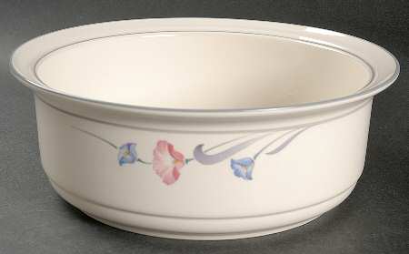 Glories on Grey 9" Round Open Casserole