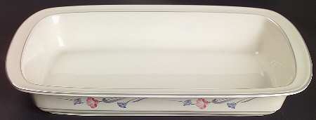 Glories on Grey 13"  Rectangular Baker by Lenox