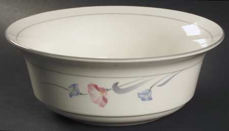 Glories on Grey 8" Round Vegetable Bowl