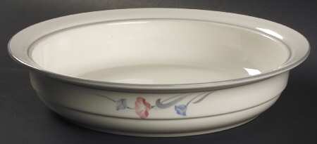 Glories on Grey 9" Round Vegetable Bowl