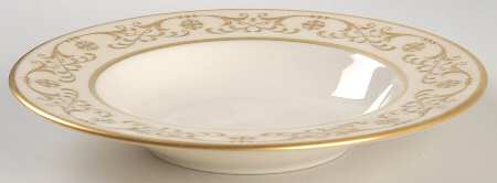 Gold Casino Rim Soup Bowl