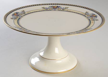 Golden Gate (Gold Trim) Round Compote (Height X Width)