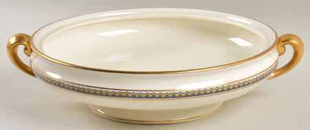 Golden Gate (Gold Trim) Round Vegetable No Lid