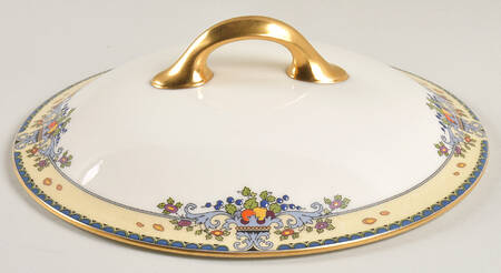 Golden Gate (Gold Trim) Lid for Round Vegetable