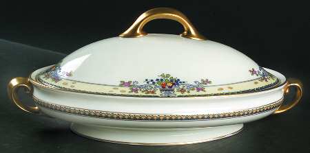 Golden Gate (Gold Trim) Oval Covered Vegetable