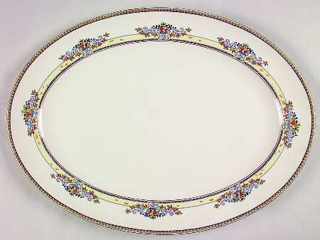 Golden Gate (Gold Trim) 21" Oval Serving Platter