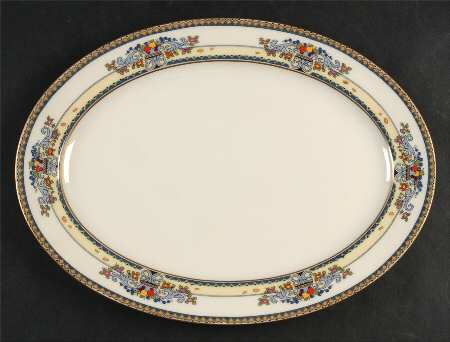 Golden Gate (Gold Trim) 13" Oval Serving Platter